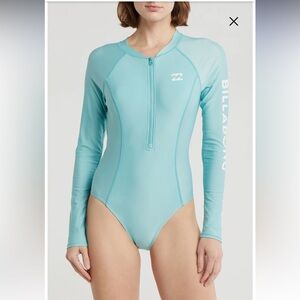 NWT Billabong Beach Babe Surfsuit Swimsuit Long Sleeve Dusty Teal XL